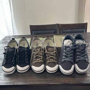 Keen Elsa Canvas Low-Top Women’s Sneakers Collection - Black and Gray and Olive